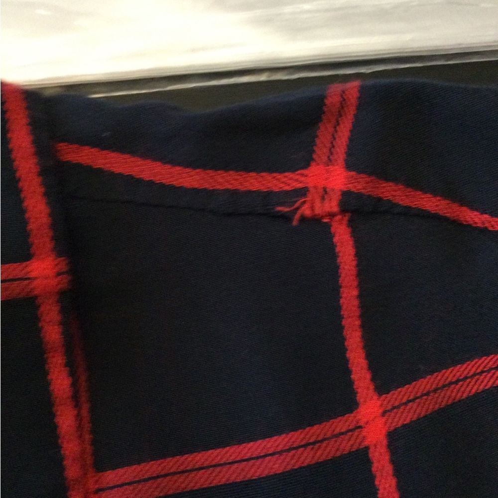 Loft Black/Blue Red Square Pattern Button Down Ra… - image 8